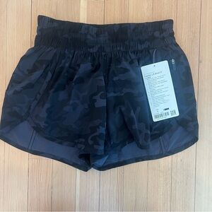 Lululemon Tracker Black Camouflage Shorts